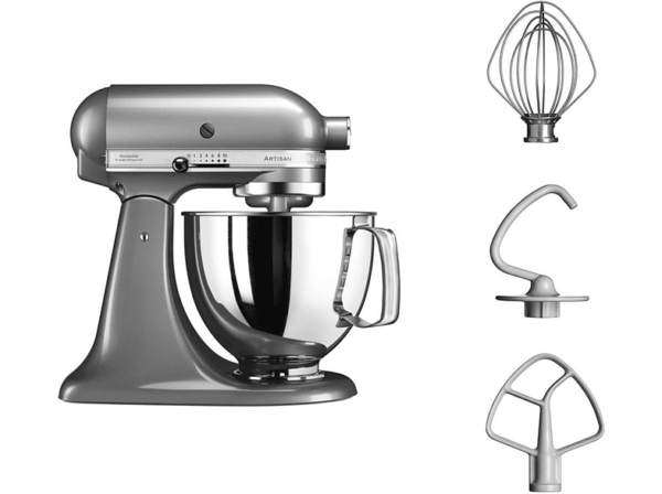 KITCHENAID 5KSM125EQG ARTISAN – Robot de cocina Liquid Graphite (capacidad del bol: 4,8 litros, 300 vatios) - Afbeelding 4